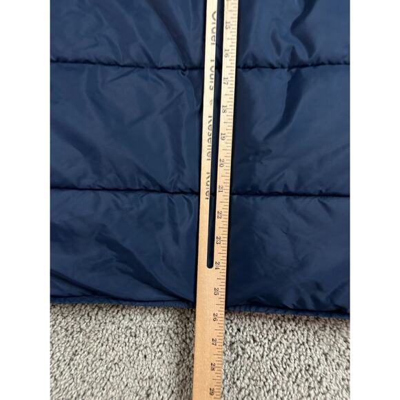 VINTAGE 80s Jc Penney Vest Mens Medium Blue Sleeveless Puffet Coat Outdoors - Picture 8 of 10